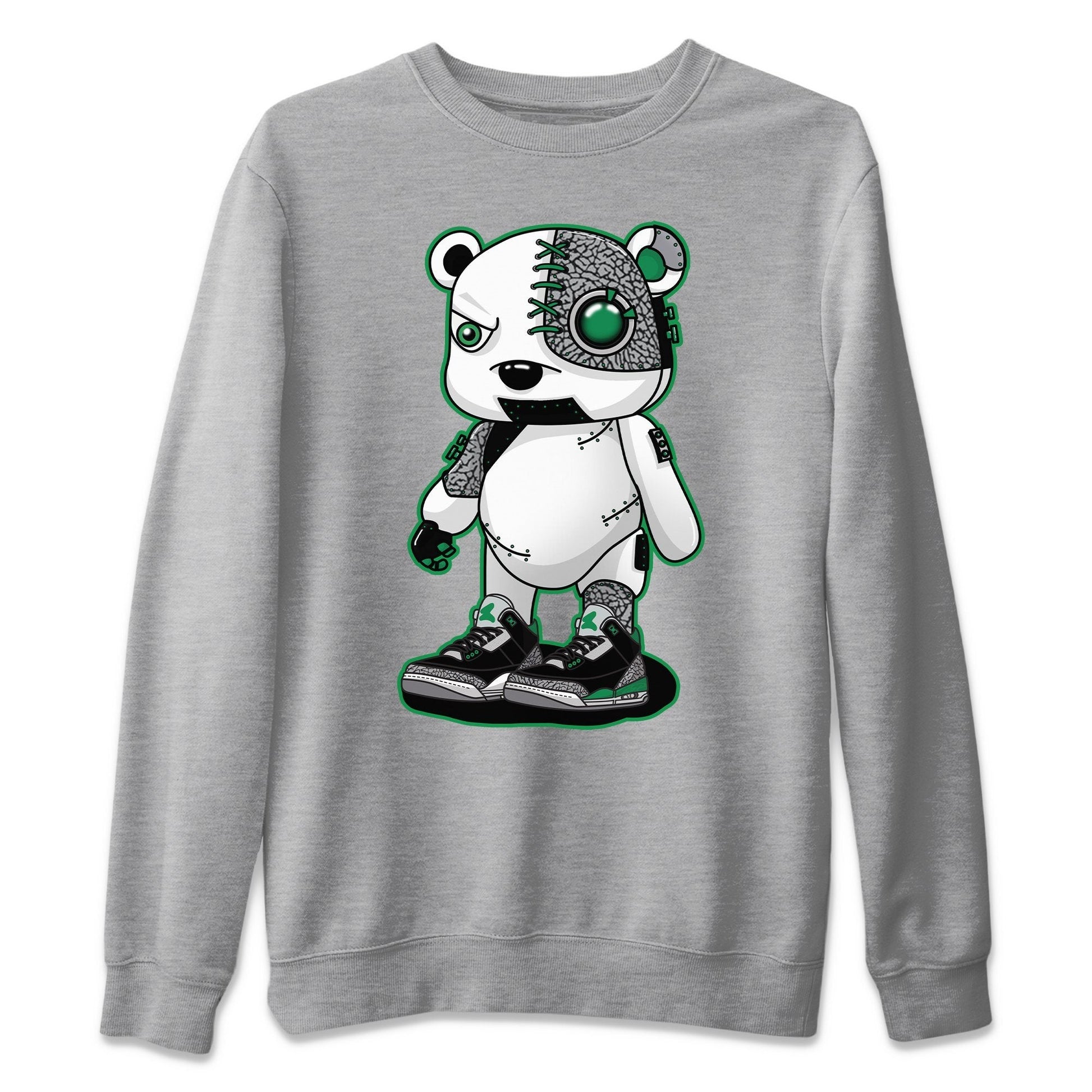 Jordan 3 Pine Green Sneaker Match Tees Cyborg Bear Sneaker Tees Jordan 3 Pine Green Sneaker Release Tees Unisex Shirts