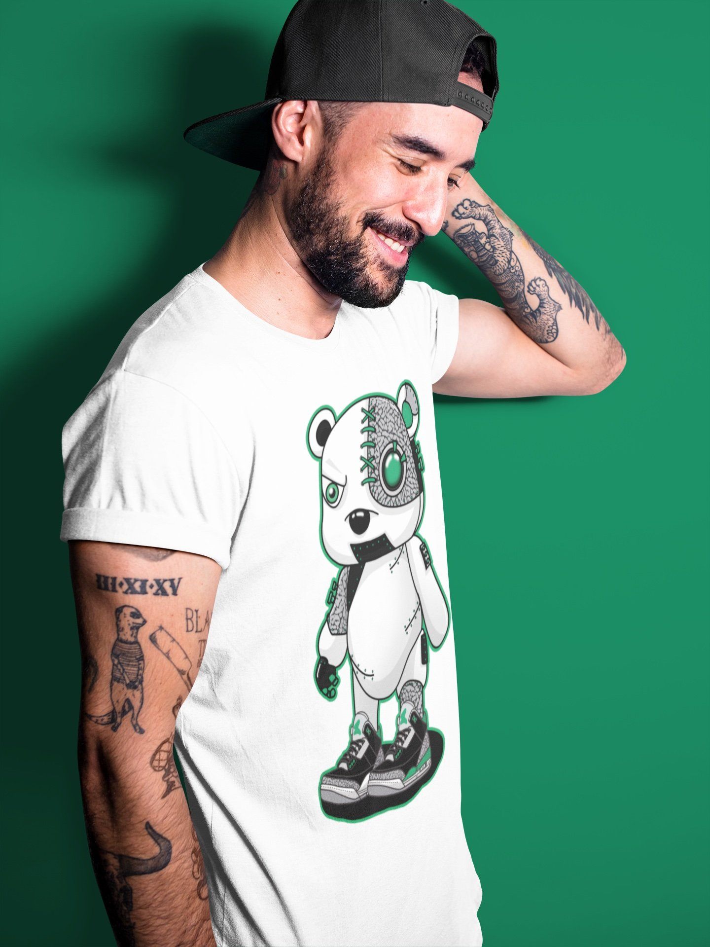 Jordan 3 Pine Green Sneaker Match Tees Cyborg Bear Sneaker Tees Jordan 3 Pine Green Sneaker Release Tees Unisex Shirts