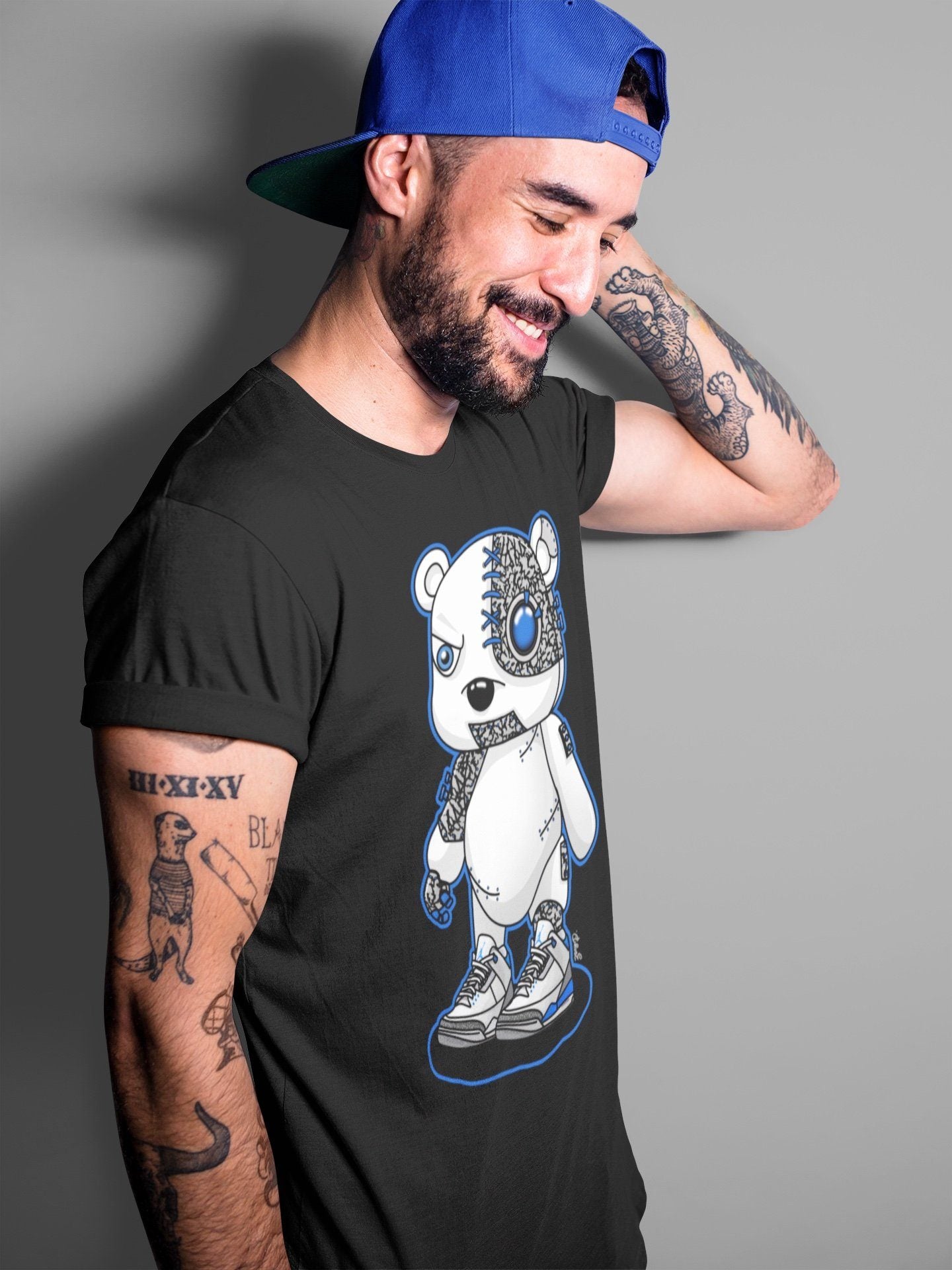 Jordan 3 Racer Blue Sneaker Match Tees Cyborg Bear Sneaker Tees Jordan 3 Racer Blue Sneaker Release Tees Unisex Shirts