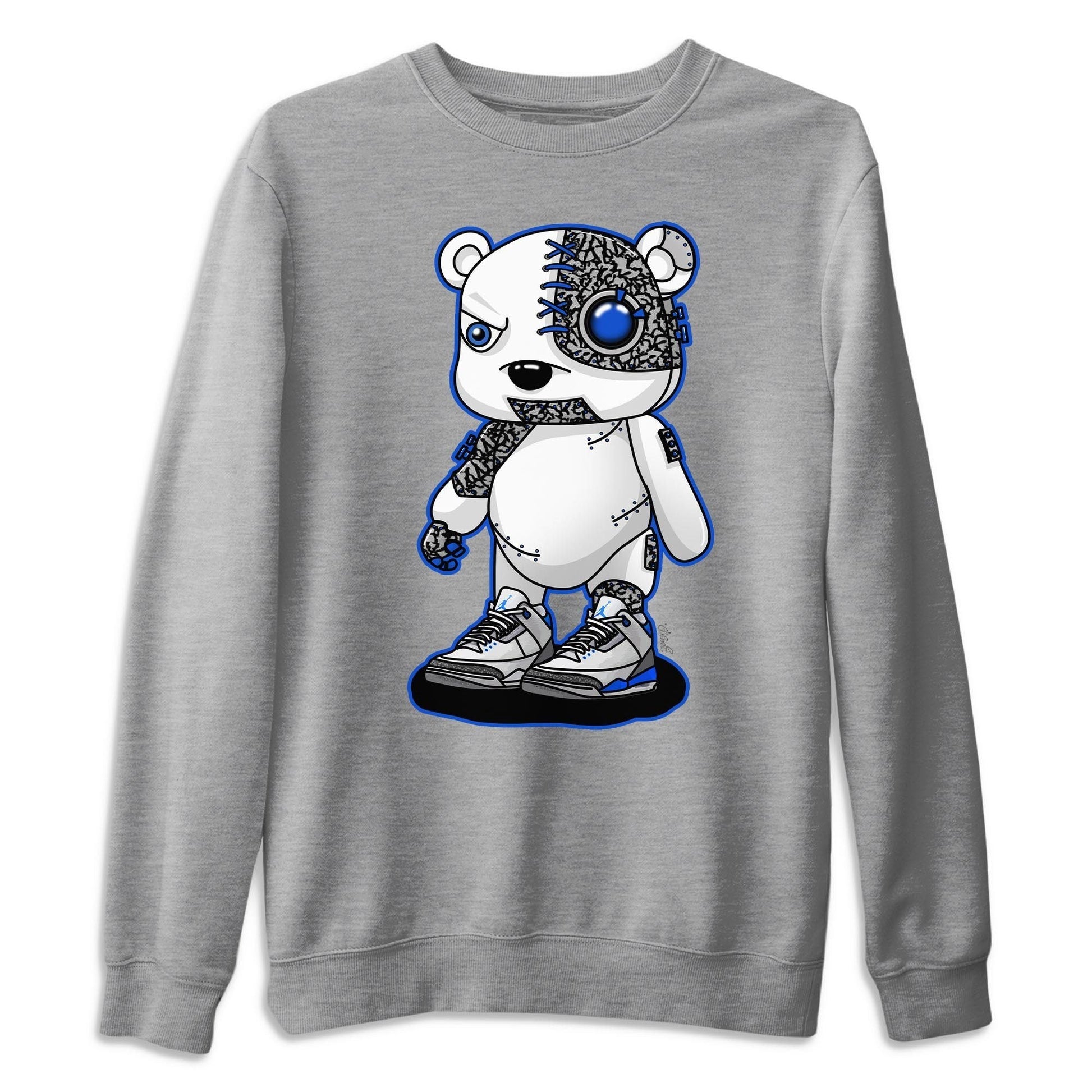 Jordan 3 Racer Blue Sneaker Match Tees Cyborg Bear Sneaker Tees Jordan 3 Racer Blue Sneaker Release Tees Unisex Shirts
