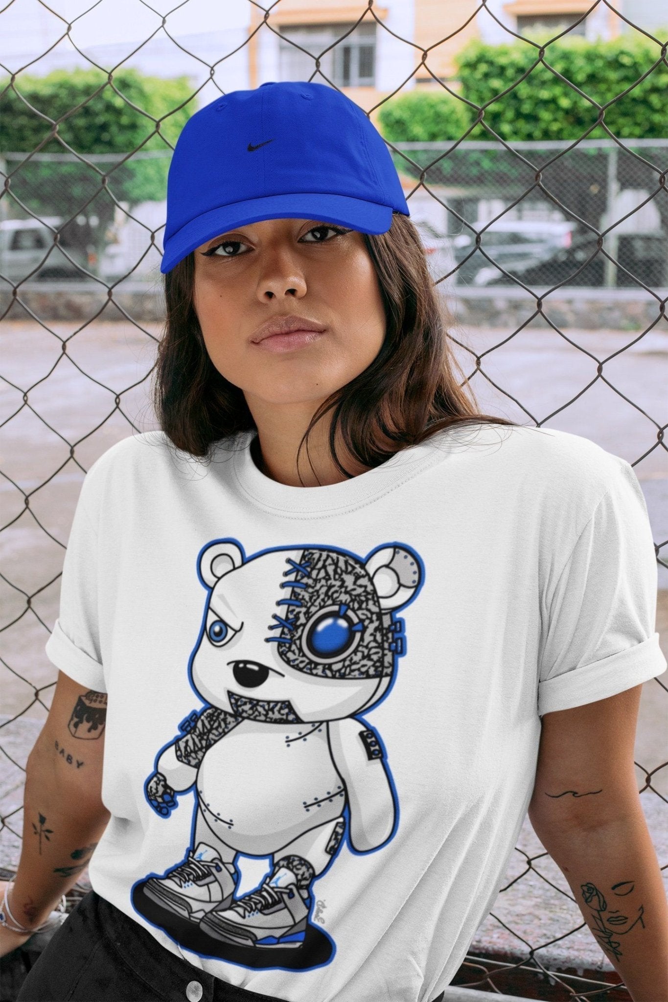 Jordan 3 Racer Blue Sneaker Match Tees Cyborg Bear Sneaker Tees Jordan 3 Racer Blue Sneaker Release Tees Unisex Shirts