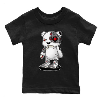 Air Jordan 3 White Cement Cyborg Bear Baby and Kids Sneaker Tees AJ 3s White Cement Kids Sneaker Tees Washing and Care Tip