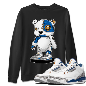 Air Jordan 3 Wizards Cyborg Bear Crew Neck Sneaker Tees Air Jordan 3 Wizards Sneaker T-Shirts Washing and Care Tip
