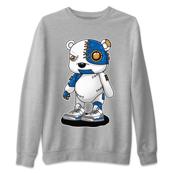 Air Jordan 3 Wizards Sneaker Match Tees Cyborg Bear Sneaker Tees Air Jordan 3 Wizards Sneaker Release Tees Unisex Shirts Heather Grey 2