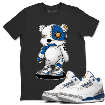 Air Jordan 3 Wizards Sneaker Match Tees Cyborg Bear Sneaker Tees Air Jordan 3 Wizards Sneaker Release Tees Unisex Shirts Black 1