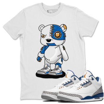 Air Jordan 3 Wizards Sneaker Match Tees Cyborg Bear Sneaker Tees Air Jordan 3 Wizards Sneaker Release Tees Unisex Shirts White 1