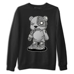 AJ4 Frozen Moments shirt to match jordans Cyborg Bear sneaker tees Crew Neck AJ4 Frozen Moments SNRT Sneaker Release Tees Unisex Casual Shirts Black 2 T-Shirt