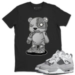 AJ4 Frozen Moments shirt to match jordans Cyborg Bear sneaker tees Crew Neck AJ4 Frozen Moments SNRT Sneaker Release Tees Unisex Casual Shirts Black 1 T-Shirt