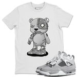 AJ4 Frozen Moments shirt to match jordans Cyborg Bear sneaker tees Crew Neck AJ4 Frozen Moments SNRT Sneaker Release Tees Unisex Casual Shirts White 1 T-Shirt