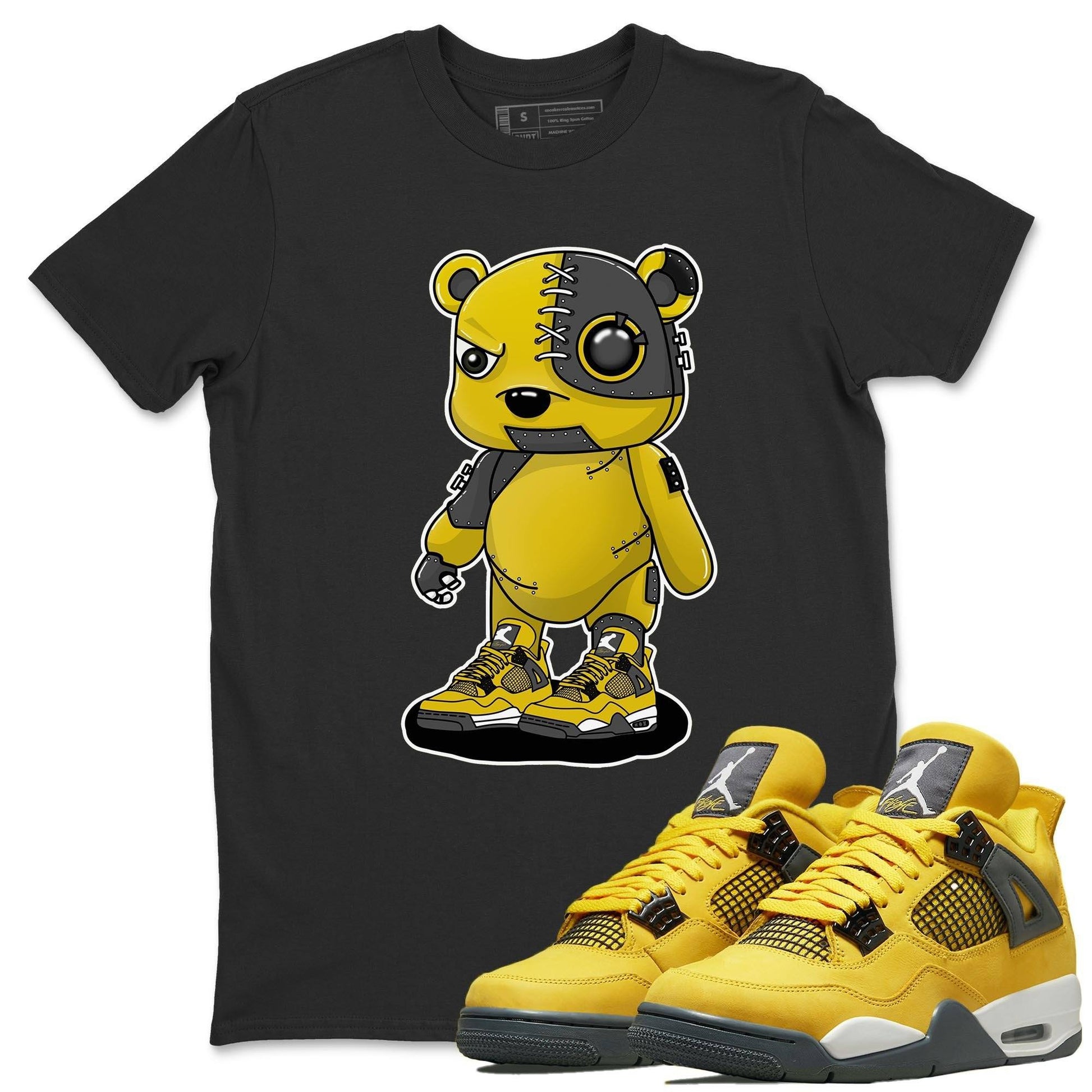 Jordan 4 Lightning Sneaker Match Tees Cyborg Bear Sneaker Tees Jordan 4 Lightning Sneaker Release Tees Unisex Shirts