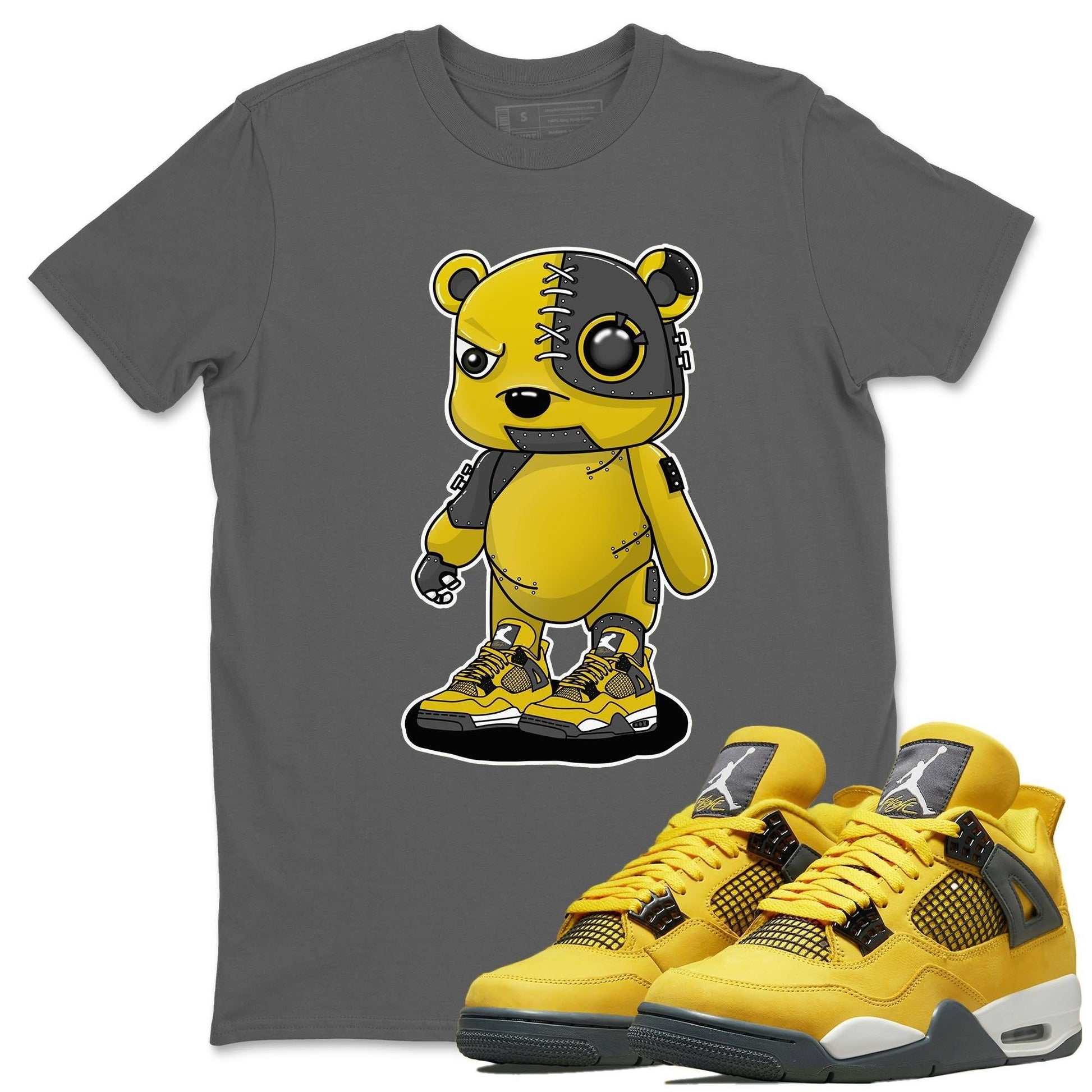 Jordan 4 Lightning Sneaker Match Tees Cyborg Bear Sneaker Tees Jordan 4 Lightning Sneaker Release Tees Unisex Shirts