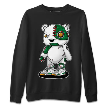 Air Jordan 4 Pine Green Sneaker Match Tees Cyborg Bear Sneaker Tees AJ 4s Pine Green Sneaker Release Tees Unisex Shirts Black 2