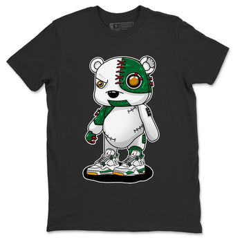 Air Jordan 4 Pine Green Sneaker Match Tees Cyborg Bear Sneaker Tees AJ 4s Pine Green Sneaker Release Tees Unisex Shirts Black 2