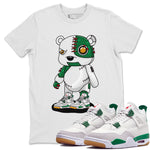 Jordan 4 Pine Green SB Sneaker Match Tees Cyborg Bear Sneaker Tees 4s Pine Green Nike SB Sneaker Tees Sneaker Release Shirts Unisex Shirts White 1