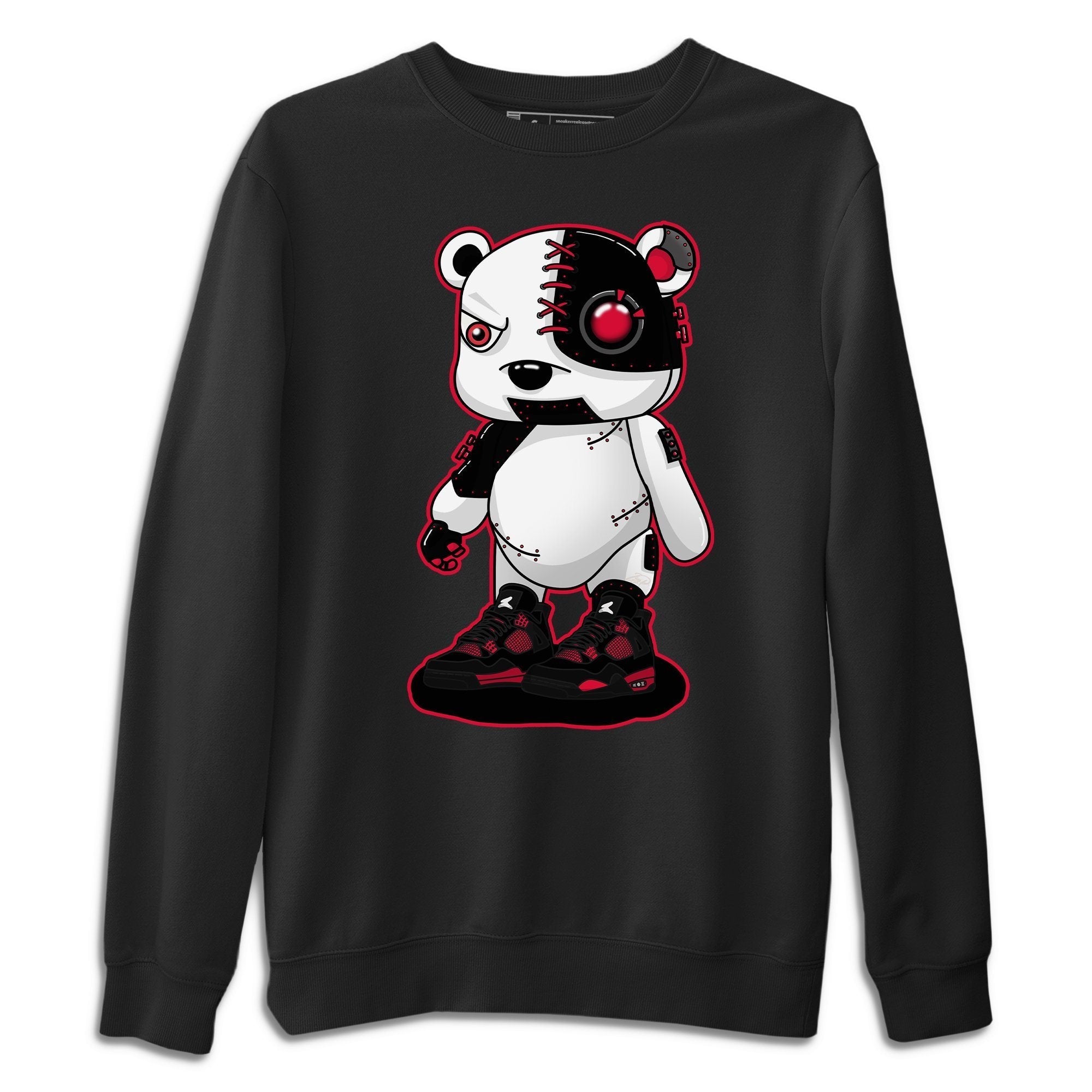 Jordan 4 Red Thunder Sneaker Match Tees Cyborg Bear Sneaker Tees Jordan 4 Red Thunder Sneaker Release Tees Unisex Shirts