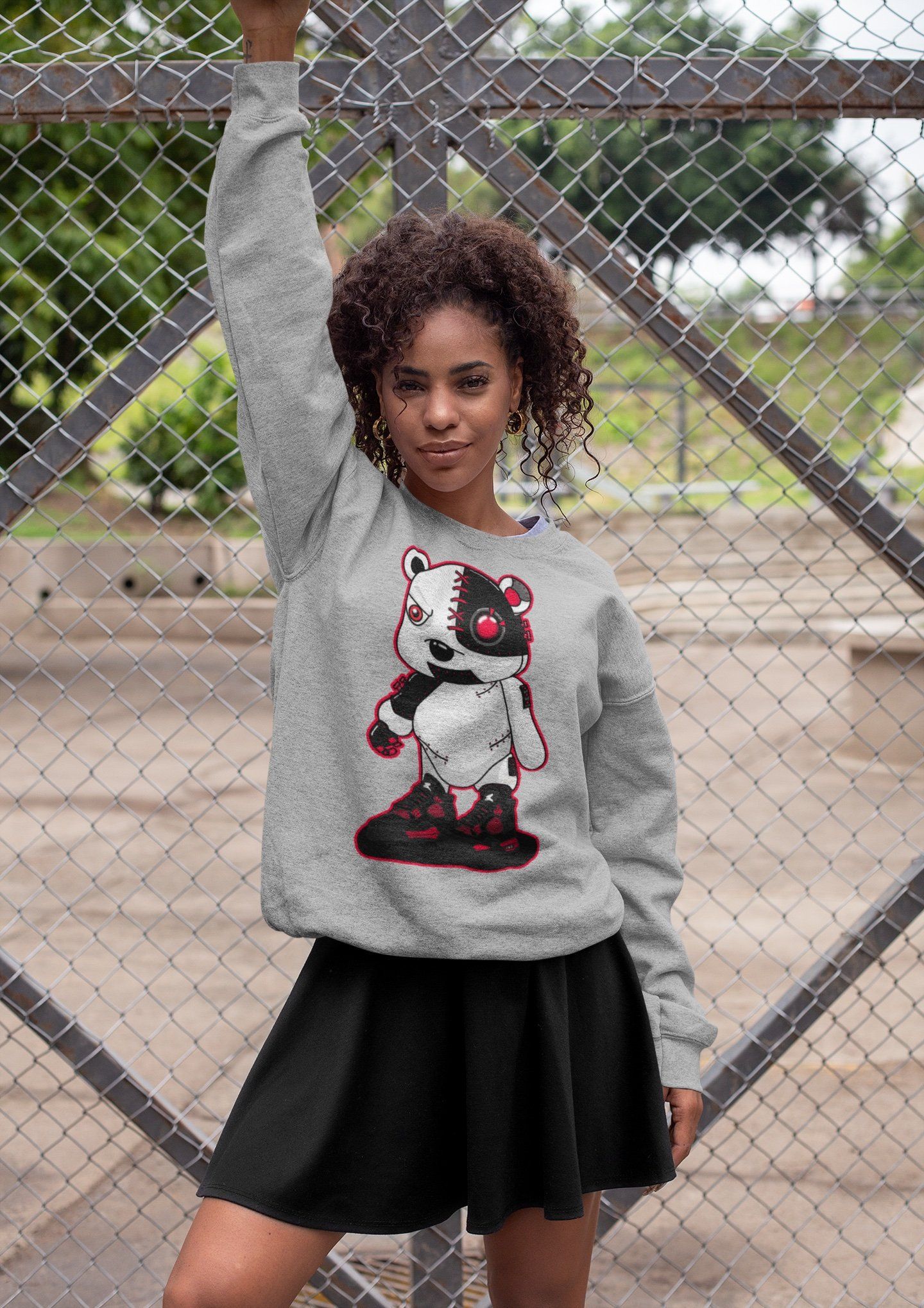 Jordan 4 Red Thunder Sneaker Match Tees Cyborg Bear Sneaker Tees Jordan 4 Red Thunder Sneaker Release Tees Unisex Shirts
