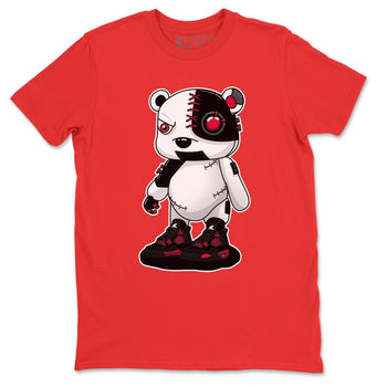 Jordan 4 Red Thunder Sneaker Match Tees Cyborg Bear Sneaker Tees Jordan 4 Red Thunder Sneaker Release Tees Unisex Shirts