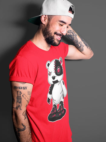 Jordan 4 Red Thunder Sneaker Match Tees Cyborg Bear Sneaker Tees Jordan 4 Red Thunder Sneaker Release Tees Unisex Shirts