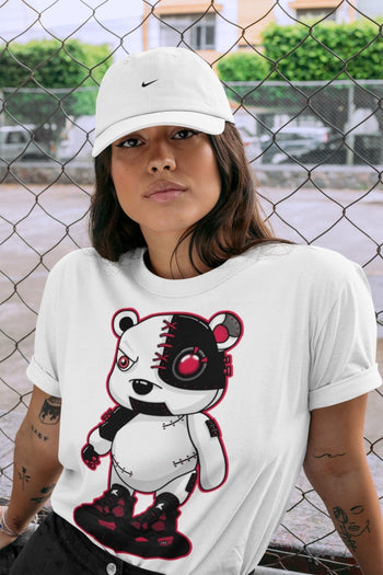 Jordan 4 Red Thunder Sneaker Match Tees Cyborg Bear Sneaker Tees Jordan 4 Red Thunder Sneaker Release Tees Unisex Shirts
