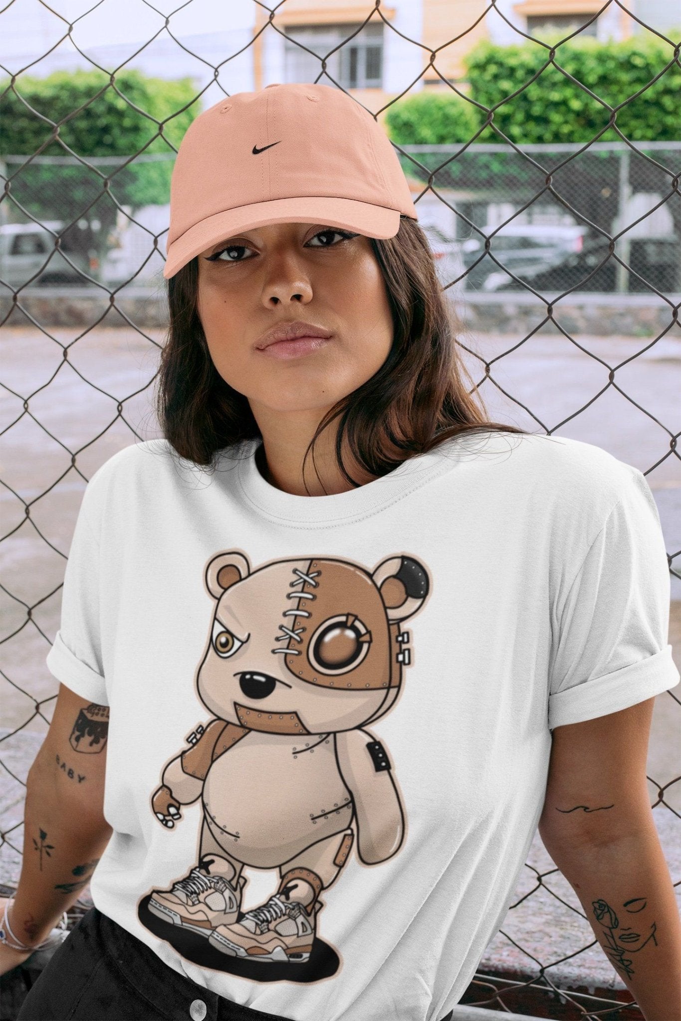 Jordan 4 Shimmer Sneaker Match Tees Cyborg Bear Sneaker Tees Jordan 4 Shimmer Sneaker Release Tees Unisex Shirts
