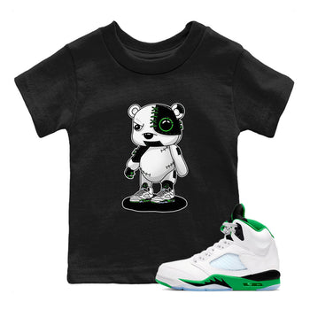 5s Lucky Green shirt to match jordans Cyborg Bear sneaker tees Air Jordan 5 Lucky Green SNRT sneaker release tees baby toddler Black 1 cotton Shirt
