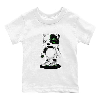 5s Lucky Green shirt to match jordans Cyborg Bear sneaker tees Air Jordan 5 Lucky Green SNRT sneaker release tees baby toddler White 2 cotton Shirt