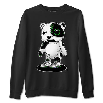 5s Lucky Green shirt to match jordans Cyborg Bear sneaker tees Air Jordan 5 Lucky Green SNRT Sneaker Release Tees unisex cotton Black 2 crew neck shirt