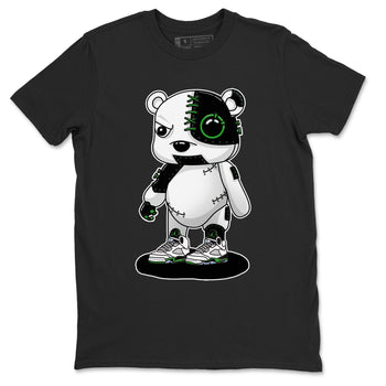 5s Lucky Green shirt to match jordans Cyborg Bear sneaker tees Air Jordan 5 Lucky Green SNRT Sneaker Release Tees unisex cotton Black 2 crew neck shirt