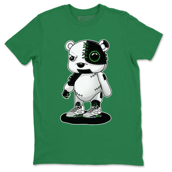 5s Lucky Green shirt to match jordans Cyborg Bear sneaker tees Air Jordan 5 Lucky Green SNRT Sneaker Release Tees unisex cotton Kelly Green 2 crew neck shirt