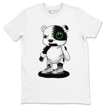 5s Lucky Green shirt to match jordans Cyborg Bear sneaker tees Air Jordan 5 Lucky Green SNRT Sneaker Release Tees unisex cotton White 2 crew neck shirt