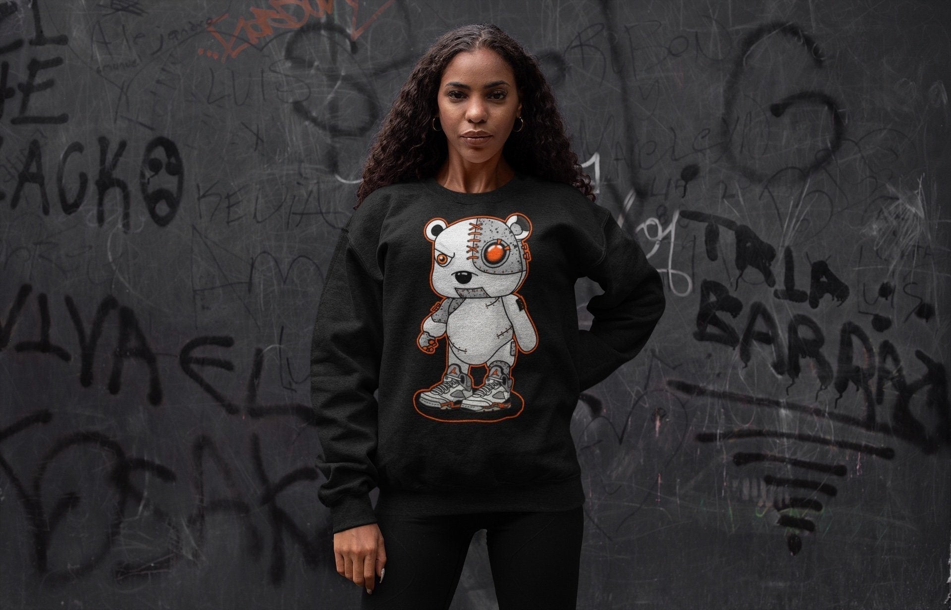 Jordan 5 Shattered Backboard Sneaker Match Tees Cyborg Bear Sneaker Tees Jordan 5 Shattered Backboard Sneaker Release Tees Unisex Shirts