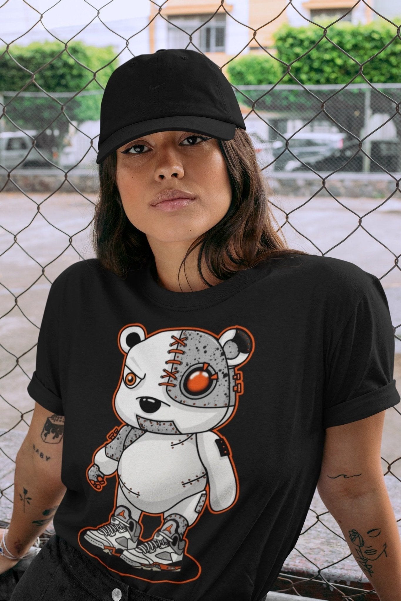 Jordan 5 Shattered Backboard Sneaker Match Tees Cyborg Bear Sneaker Tees Jordan 5 Shattered Backboard Sneaker Release Tees Unisex Shirts