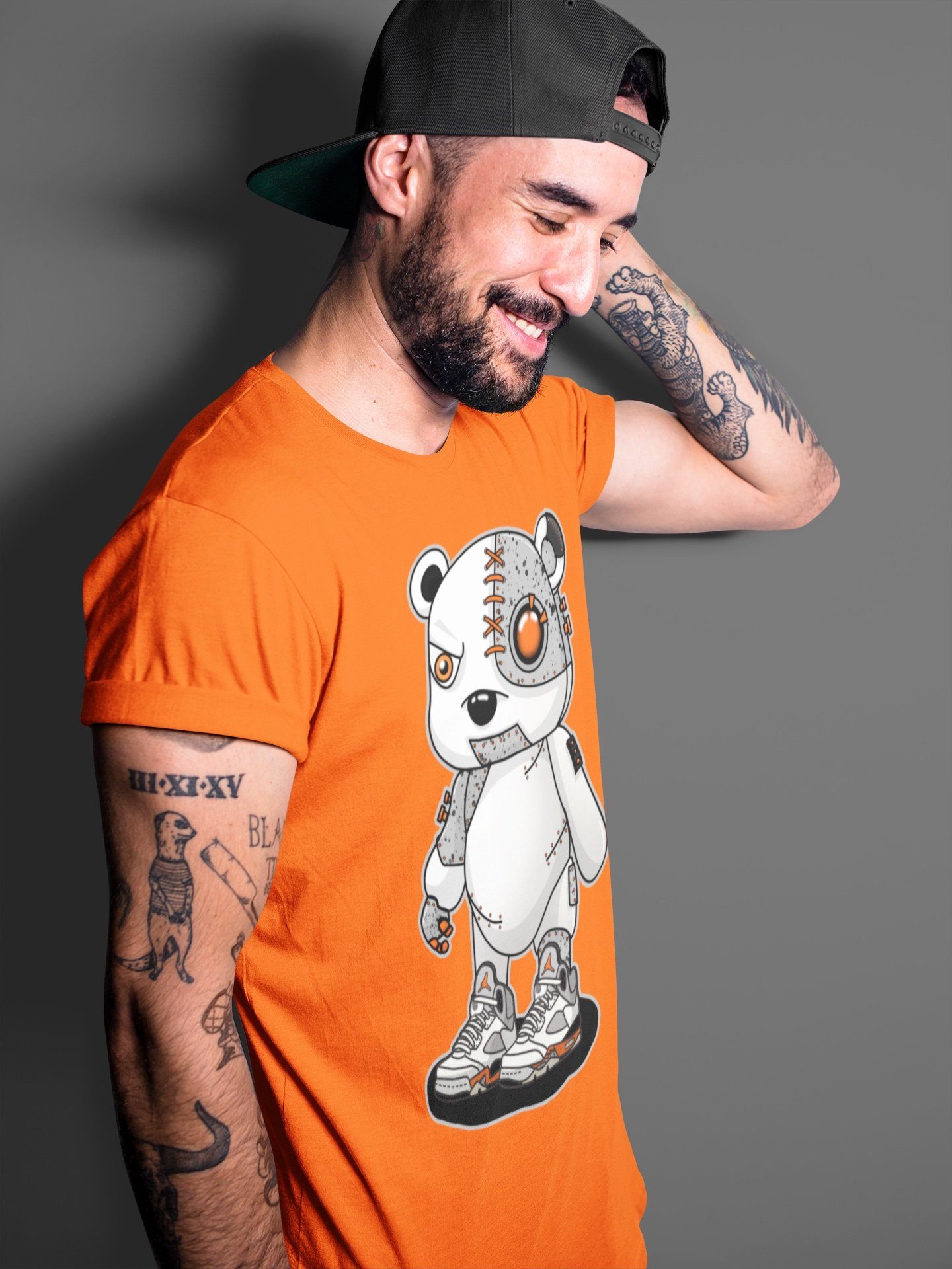 Jordan 5 Shattered Backboard Sneaker Match Tees Cyborg Bear Sneaker Tees Jordan 5 Shattered Backboard Sneaker Release Tees Unisex Shirts