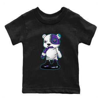 AJ6 Aqua shirt to match jordans Cyborg Bear sneaker release tees Air Jordan 6 Aqua SNRT Sneaker Tees Baby Toddler Black 2 T-Shirt