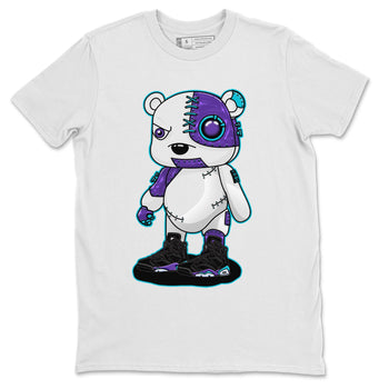 AJ6 Aqua shirt to match jordans Cyborg Bear sneaker release tees Air Jordan 6 Aqua SNRT Sneaker Tees Unisex Streetwear Clothing White 2 T-Shirt
