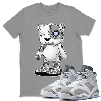 Jordan 6 Cool Grey Sneaker Match Tees Cyborg Bear Sneaker Tees Jordan 6 Cool Grey Sneaker Release Tees Unisex Shirts