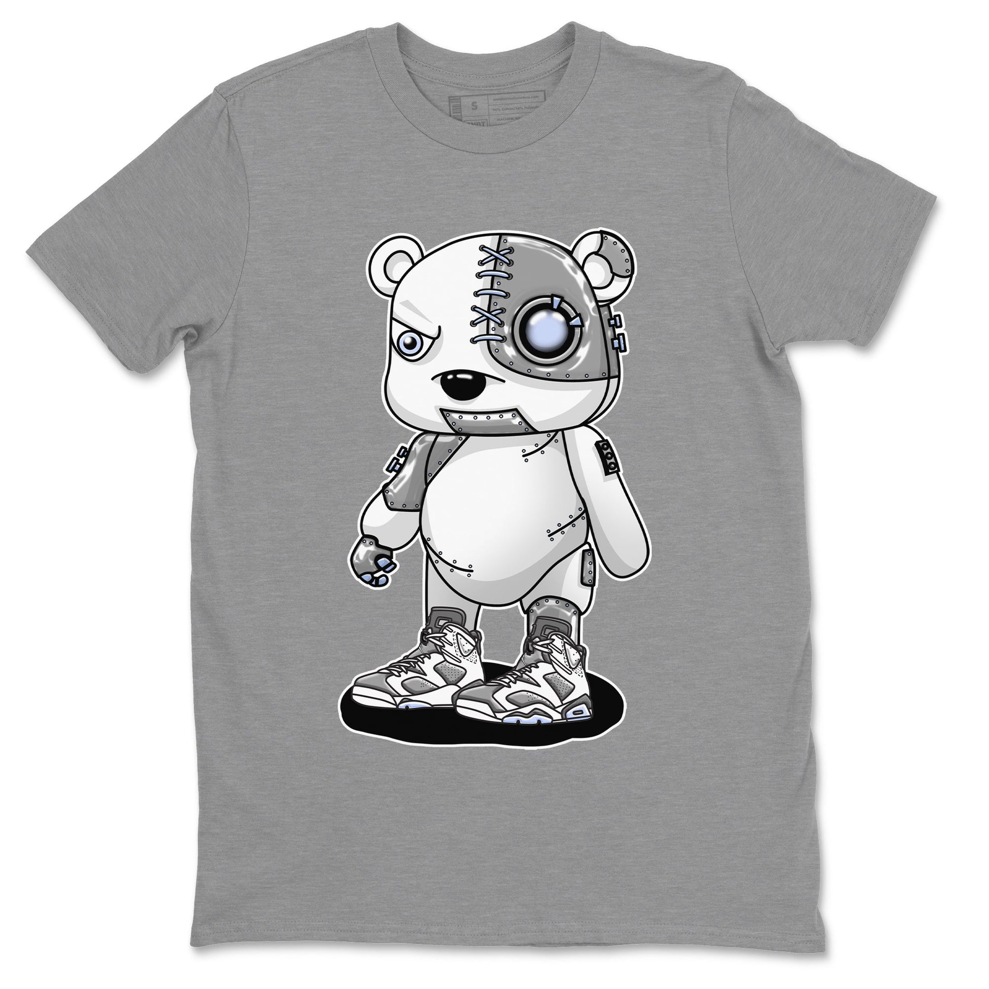 Jordan 6 Cool Grey Sneaker Match Tees Cyborg Bear Sneaker Tees Jordan 6 Cool Grey Sneaker Release Tees Unisex Shirts