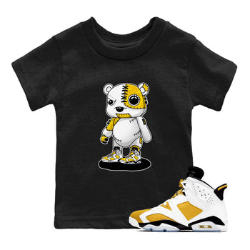 Cyborg Bear sneaker match tees to Yellow Ochre 6s street fashion brand for shirts to match Jordans SNRT Sneaker Tees Air Jordan 6 Yellow Ochre unisex t-shirt Black 1 youth shirt