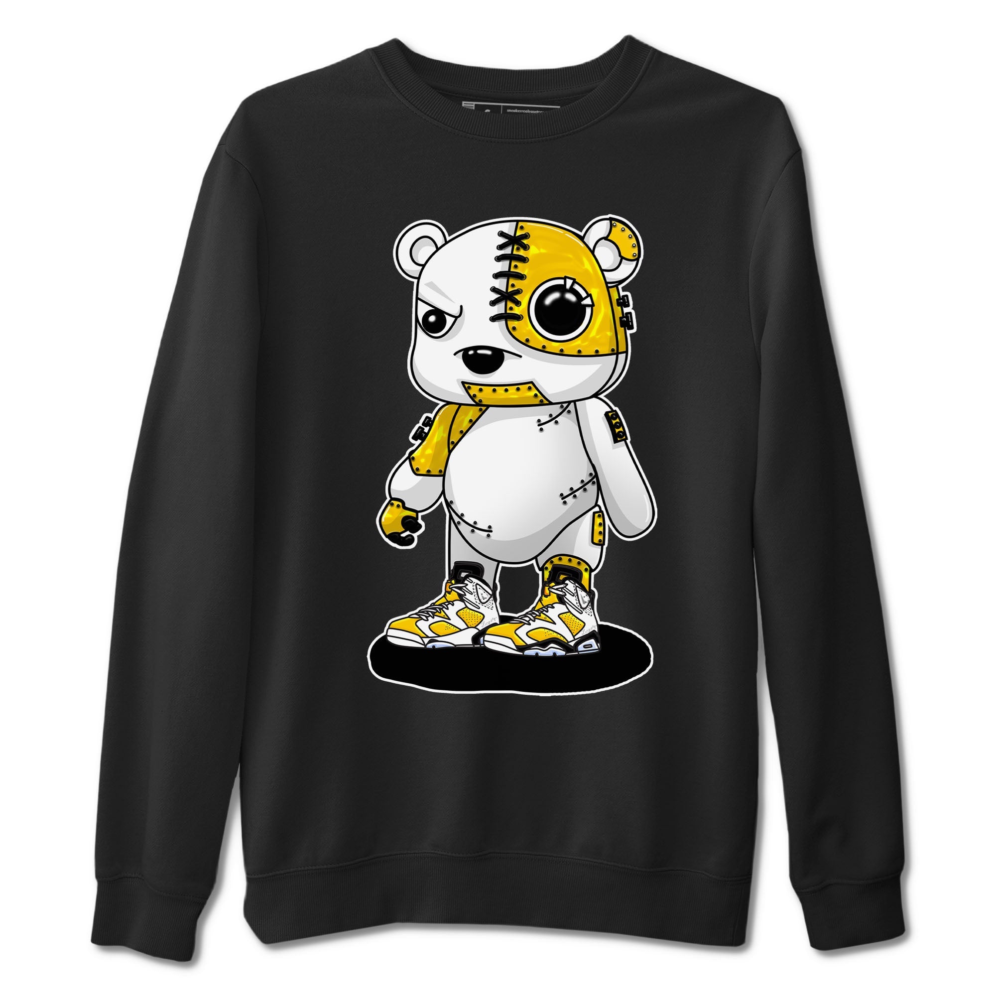 Cyborg Bear sneaker match tees to Yellow Ochre 6s street fashion brand for shirts to match Jordans SNRT Sneaker Tees Air Jordan 6 Yellow Ochre unisex t-shirt Black 2 unisex shirt