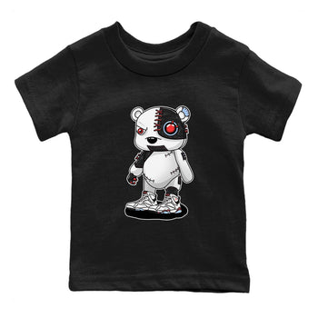 Air Jordan 7 White Infrared shirt to match jordans Cyborg Bear sneaker tees White Infrared 7s SNRT Sneaker Release Tees Baby Toddler Black 2 T-Shirt