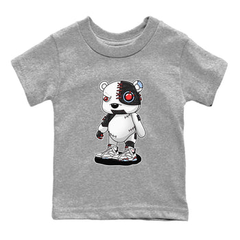 Air Jordan 7 White Infrared shirt to match jordans Cyborg Bear sneaker tees White Infrared 7s SNRT Sneaker Release Tees Baby Toddler Heather Grey 2 T-Shirt