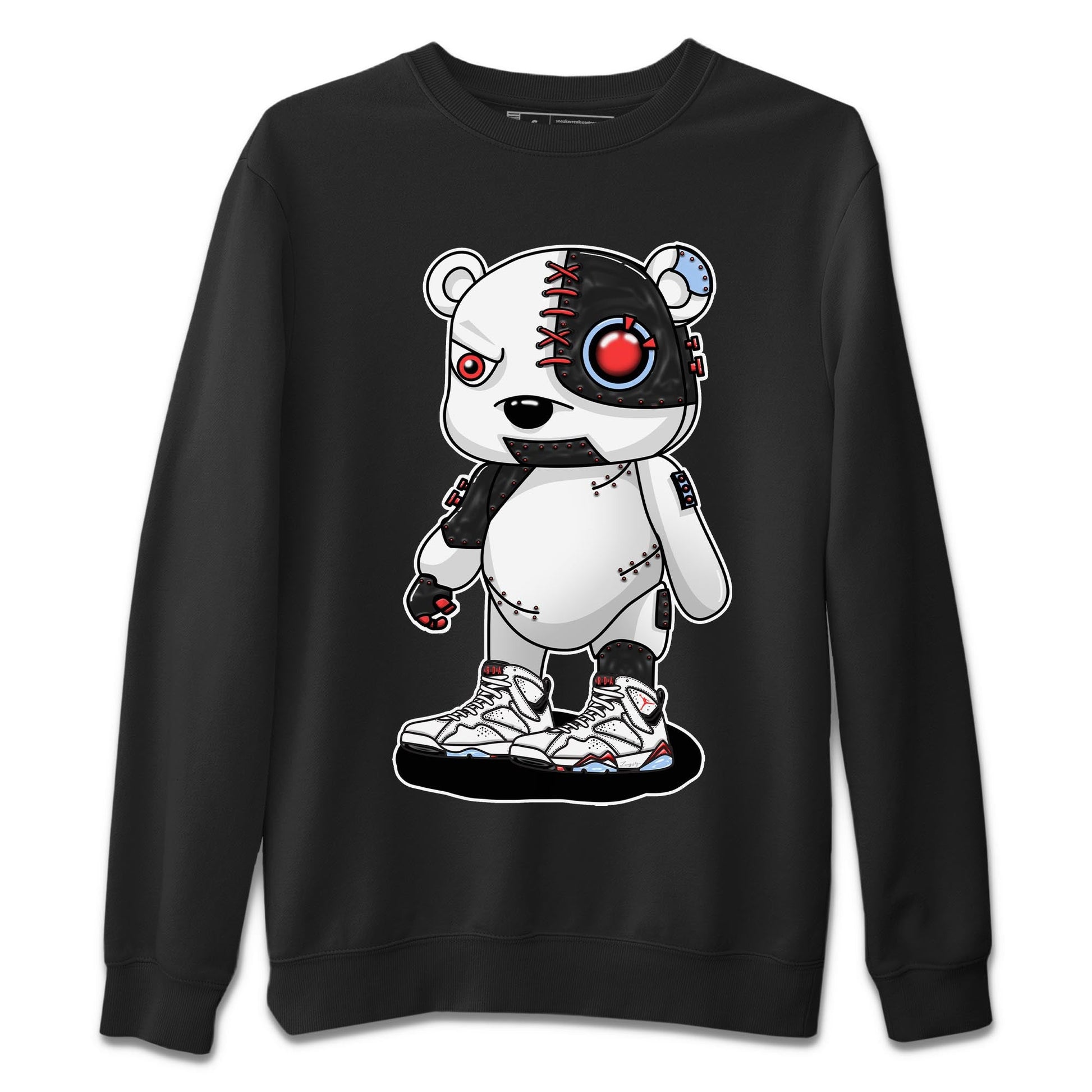 Air Jordan 7 White Infrared shirt to match jordans Cyborg Bear sneaker tees White Infrared 7s SNRT Sneaker Release Tees Unisex Black 2 T-Shirt