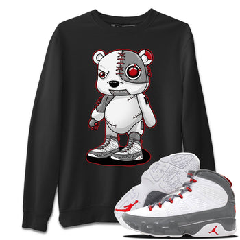 Jordan 9 Fire Red Sneaker Match Tees Cyborg Bear Sneaker Tees Jordan 9 Fire Red Sneaker Release Tees Unisex Shirts