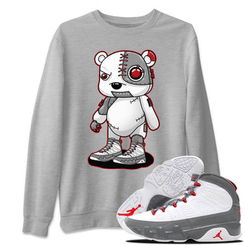 Jordan 9 Fire Red Sneaker Match Tees Cyborg Bear Sneaker Tees Jordan 9 Fire Red Sneaker Release Tees Unisex Shirts