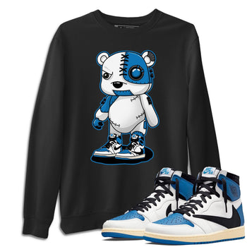 Jordan 1 Travis Scott Fragment Sneaker Match Tees Cyborg Bear Sneaker Tees Jordan 1 Travis Scott Fragment Sneaker Release Tees Unisex Shirts