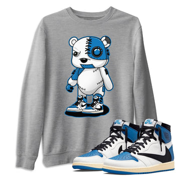 Jordan 1 Travis Scott Fragment Sneaker Match Tees Cyborg Bear Sneaker Tees Jordan 1 Travis Scott Fragment Sneaker Release Tees Unisex Shirts