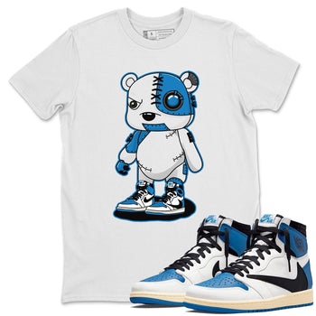 Jordan 1 Travis Scott Fragment Sneaker Match Tees Cyborg Bear Sneaker Tees Jordan 1 Travis Scott Fragment Sneaker Release Tees Unisex Shirts