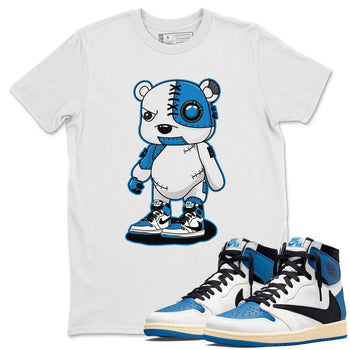Jordan 1 Travis Scott Fragment Sneaker Match Tees Cyborg Bear Sneaker Tees Jordan 1 Travis Scott Fragment Sneaker Release Tees Unisex Shirts