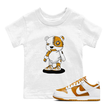 Cyborg Bear sneaker match tees to Dark Curry Reverse Curry street fashion brand for shirts to match Jordans SNRT Sneaker Tees Dunk Dark Curry unisex t-shirt White 1 youth shirt