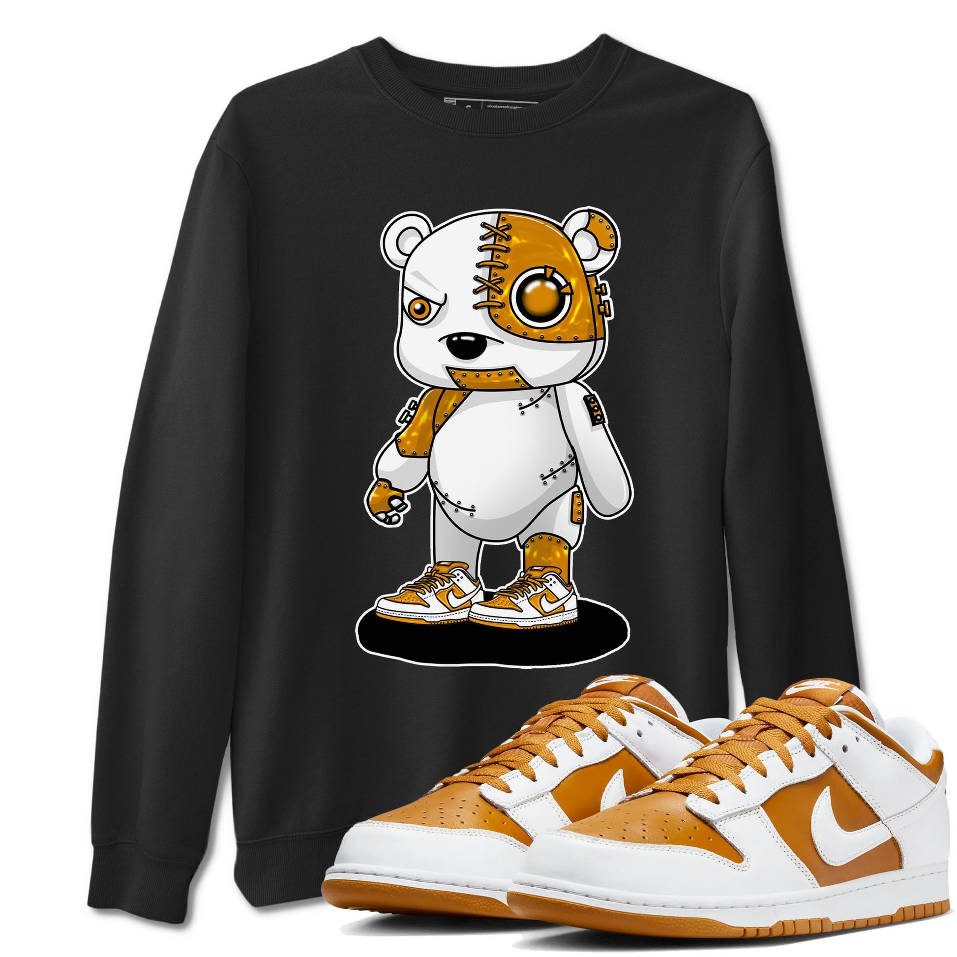 Cyborg Bear sneaker match tees to Dark Curry Reverse Curry street fashion brand for shirts to match Jordans SNRT Sneaker Tees Dunk Dark Curry unisex t-shirt Black 1 unisex shirt